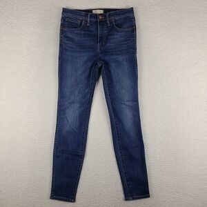 Madewell Jeans Womens 28 Blue 10" High Rise Skinny Dark‎ Wash Denim